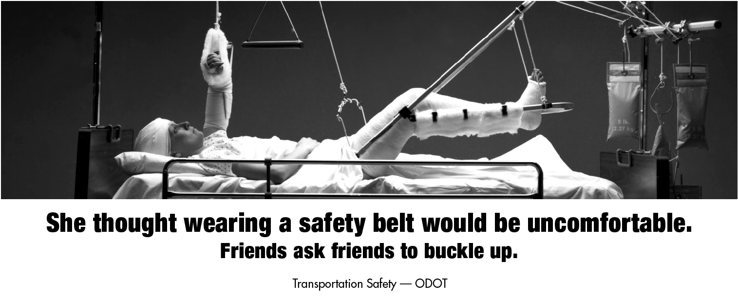 Gard Communications Uncomfortable billboard for safety belts