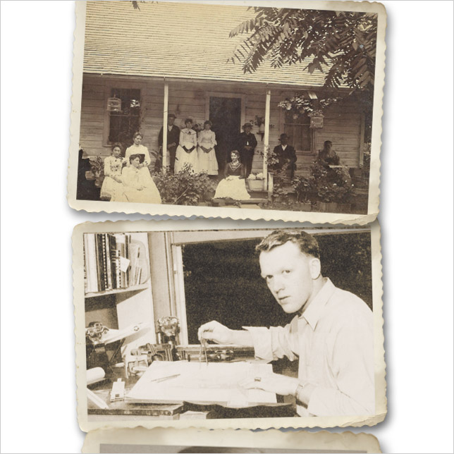 Detail of historical photos on the Austin Family Foundation website.