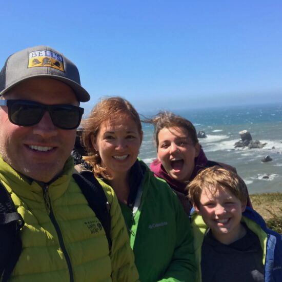 Jon Bell and family at the coast.