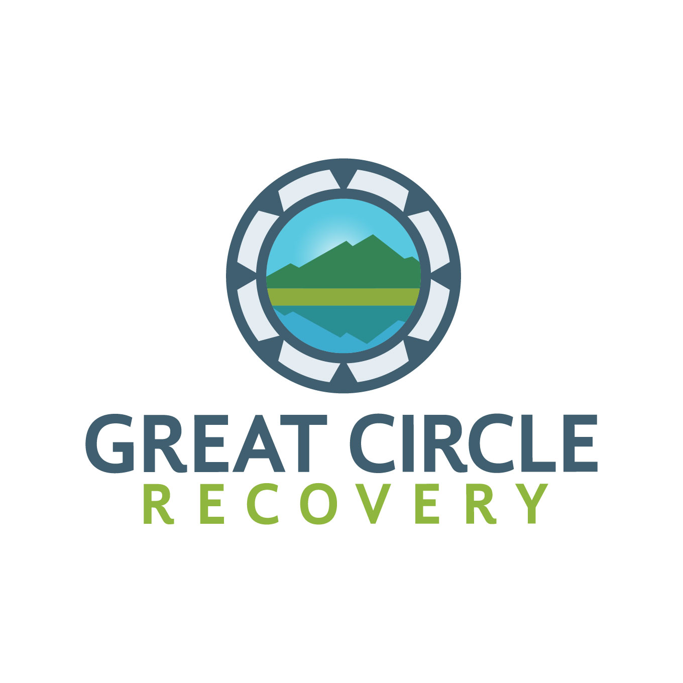 Logo design for the Great Circle Recovery clinics.