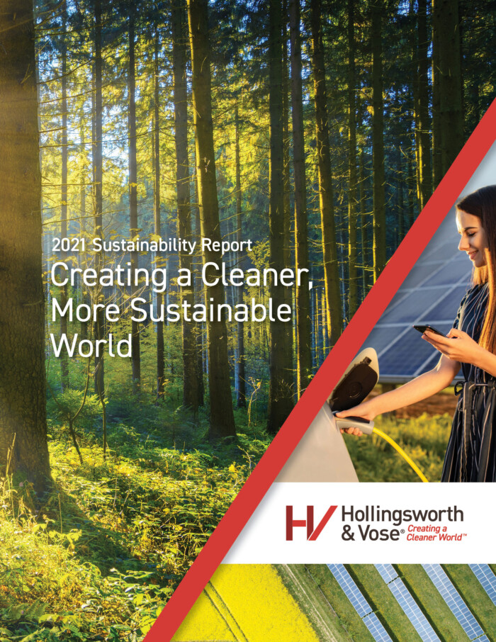 Cover of the H&V 2021 sustainability report.