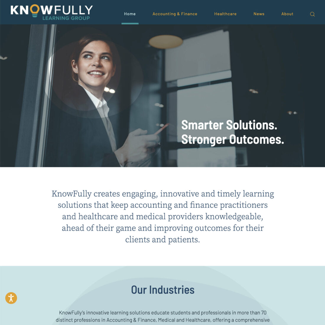 Home page of the KnowFully Learning group website.